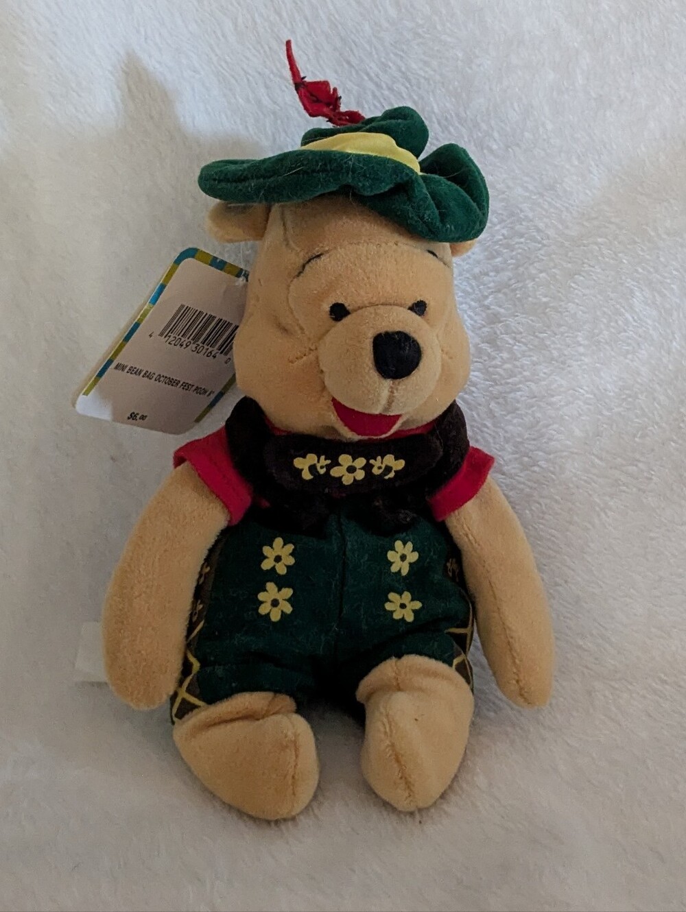 NWT Vintage Disney Store Octoberfest Winnie the Pooh Bean Bag Plush